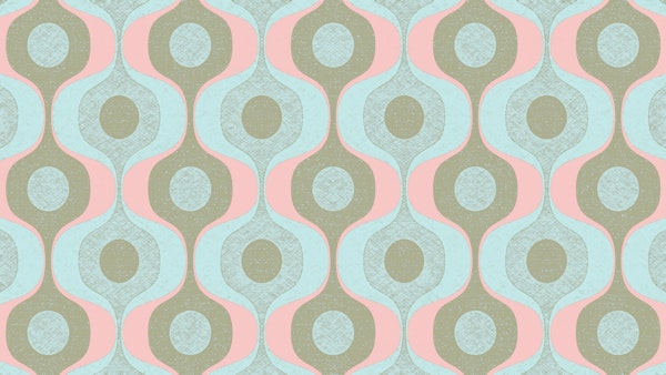 Pastel 70s Groovy Geometry Grunge Waves
