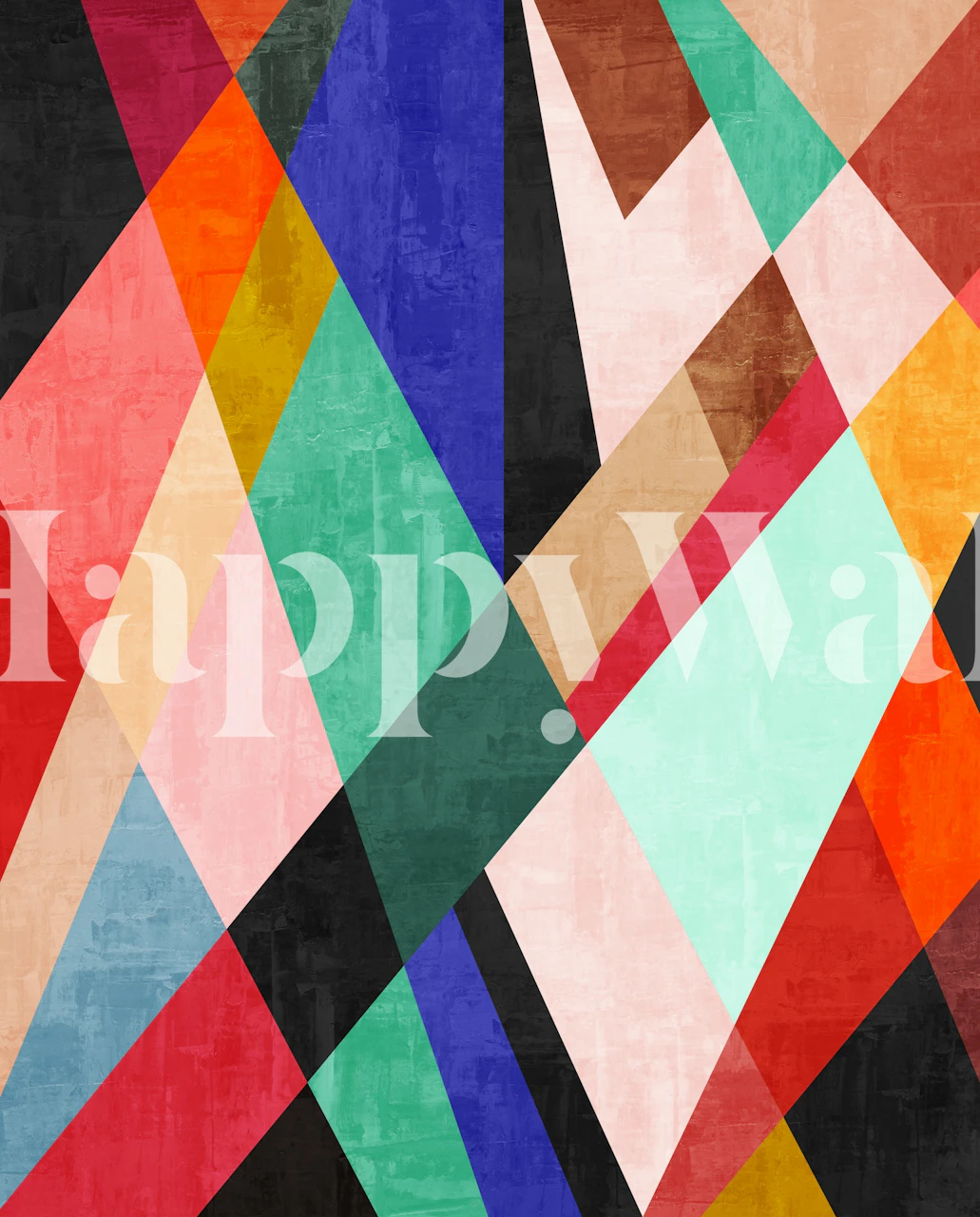 Colorful geometric triangle wallpaper design