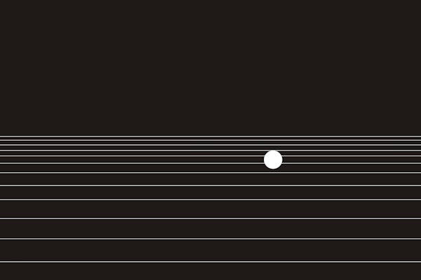 Calm water Lake Moon Minimal