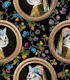The cat with the pearl earring - black