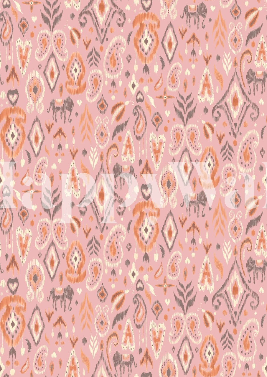 Ikat - 5 tapetdesign i ett rum