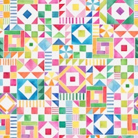 Joyful Geometric Patchwork papiers peint