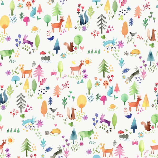 TINY FOREST ANIMALS KIDS CUTE WOODLAND
