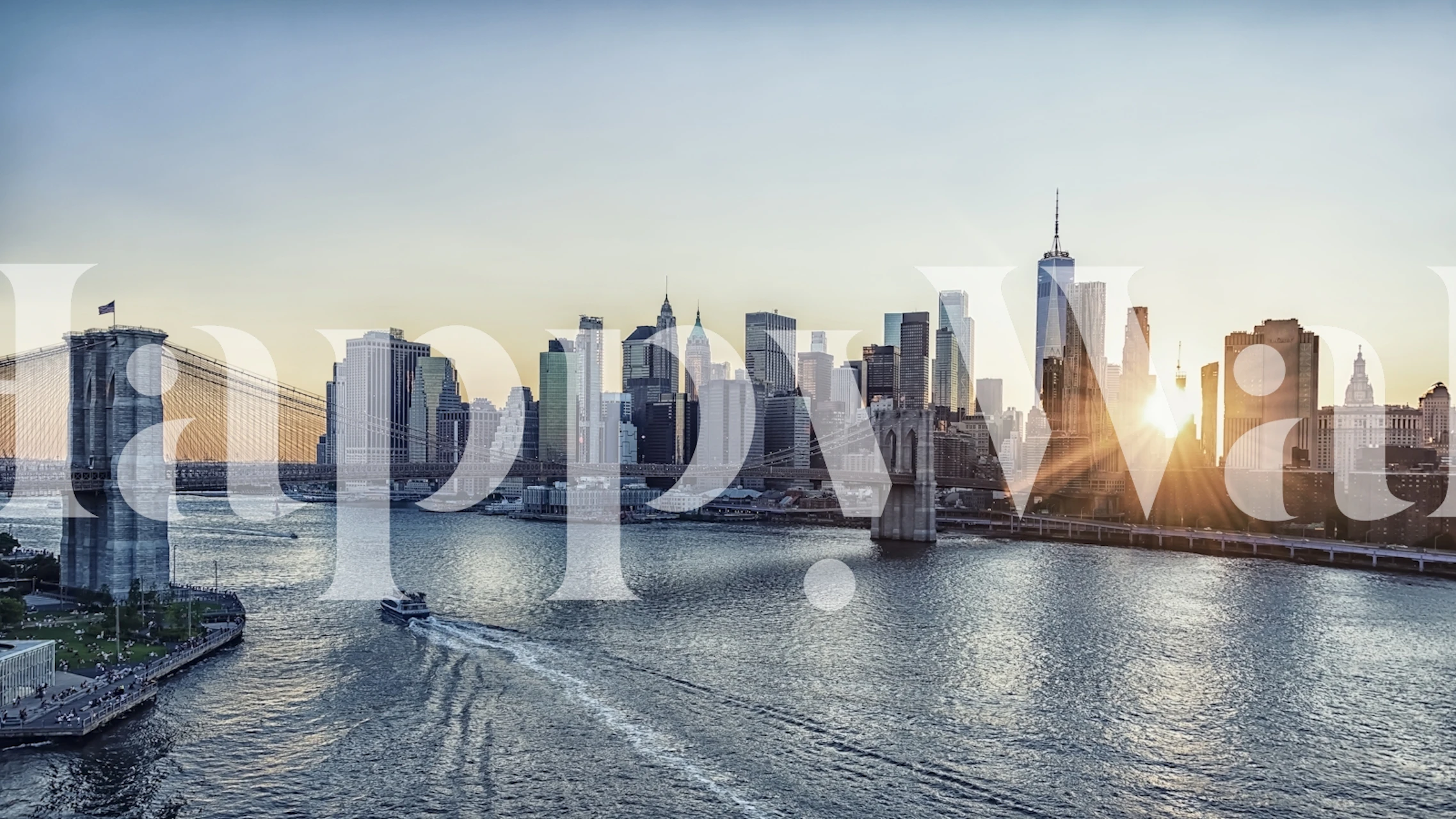 Tapete von Last Light in Manhattan bei Sonnenuntergang