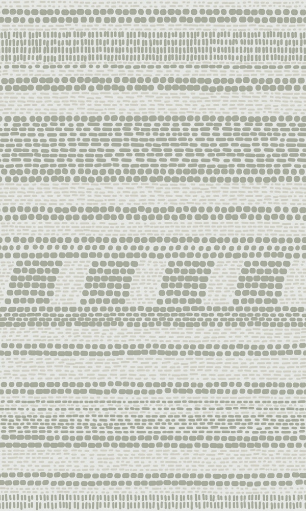 Horizontal hand woven stripe sage green
