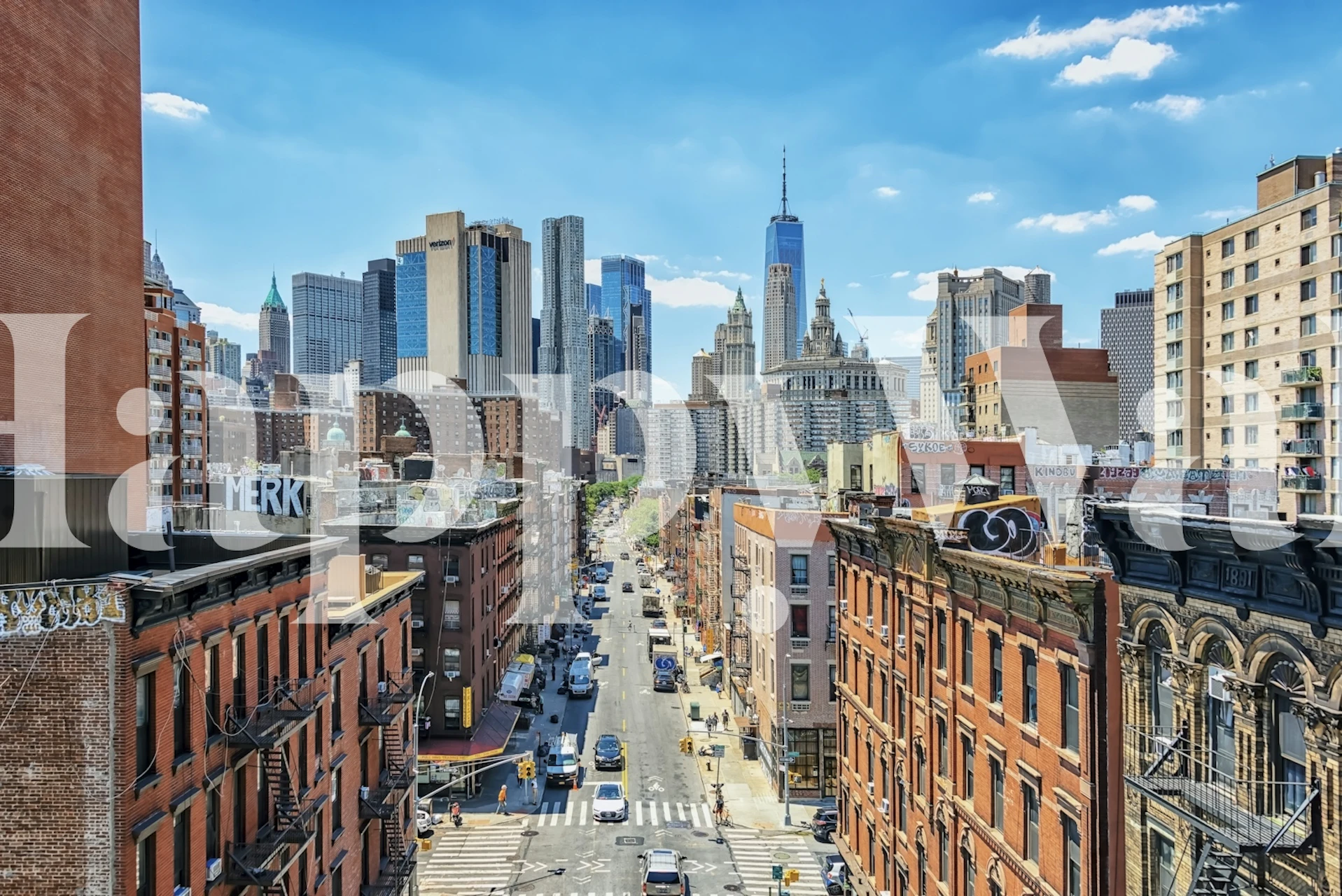 Chinatown i Manhattan tapet i et rum