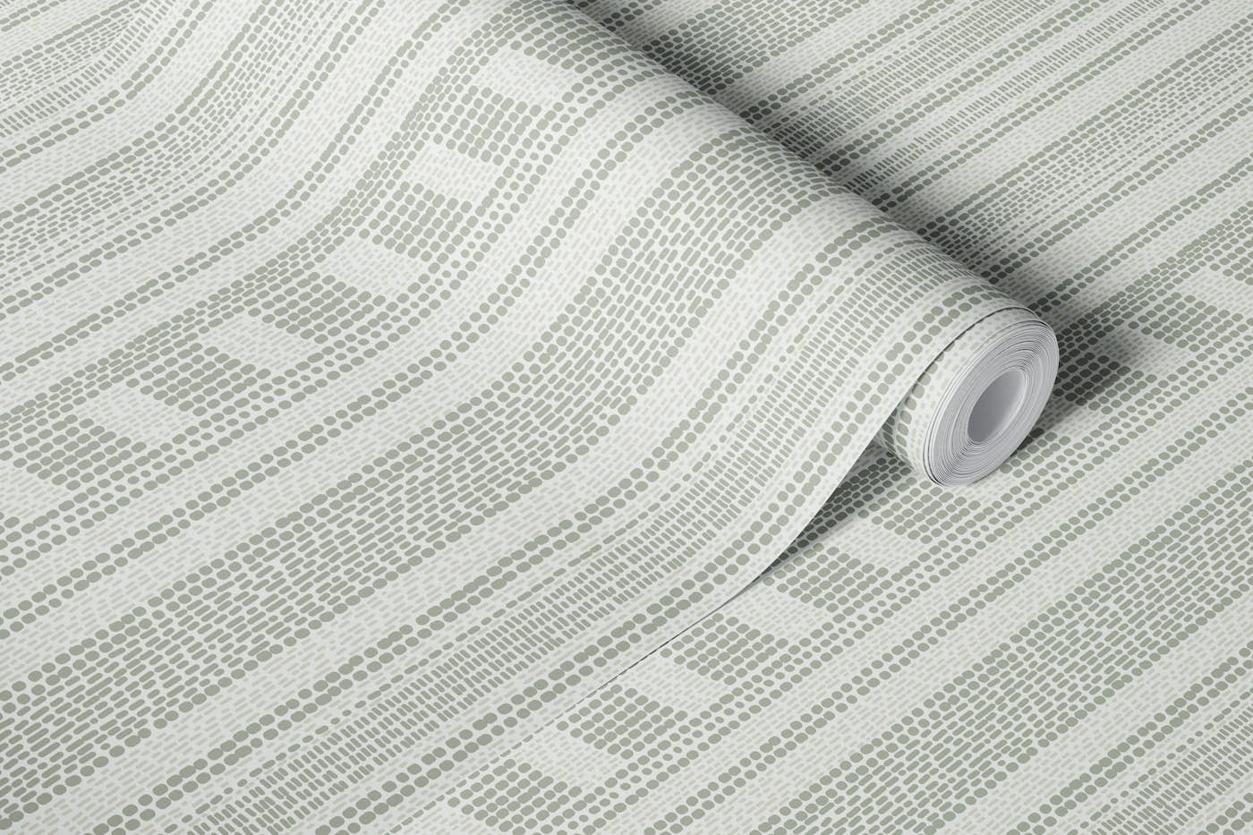 hand woven stripe sage green wallpaper roll