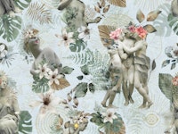 Graceful Marble Fairies Pastel Blue tapete