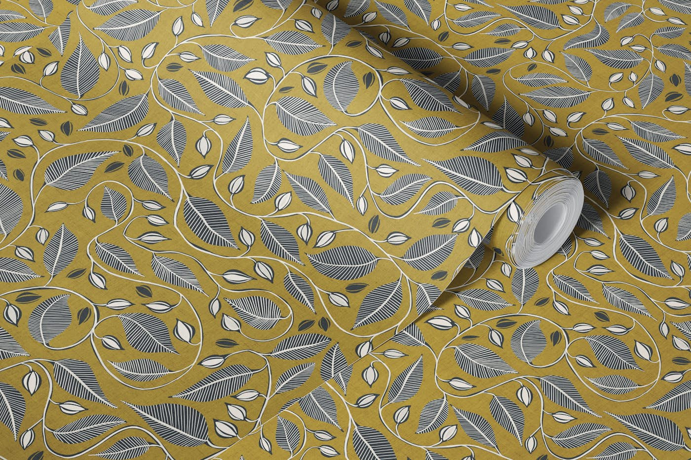 Wandering Vines in Tobacco wallpaper roll