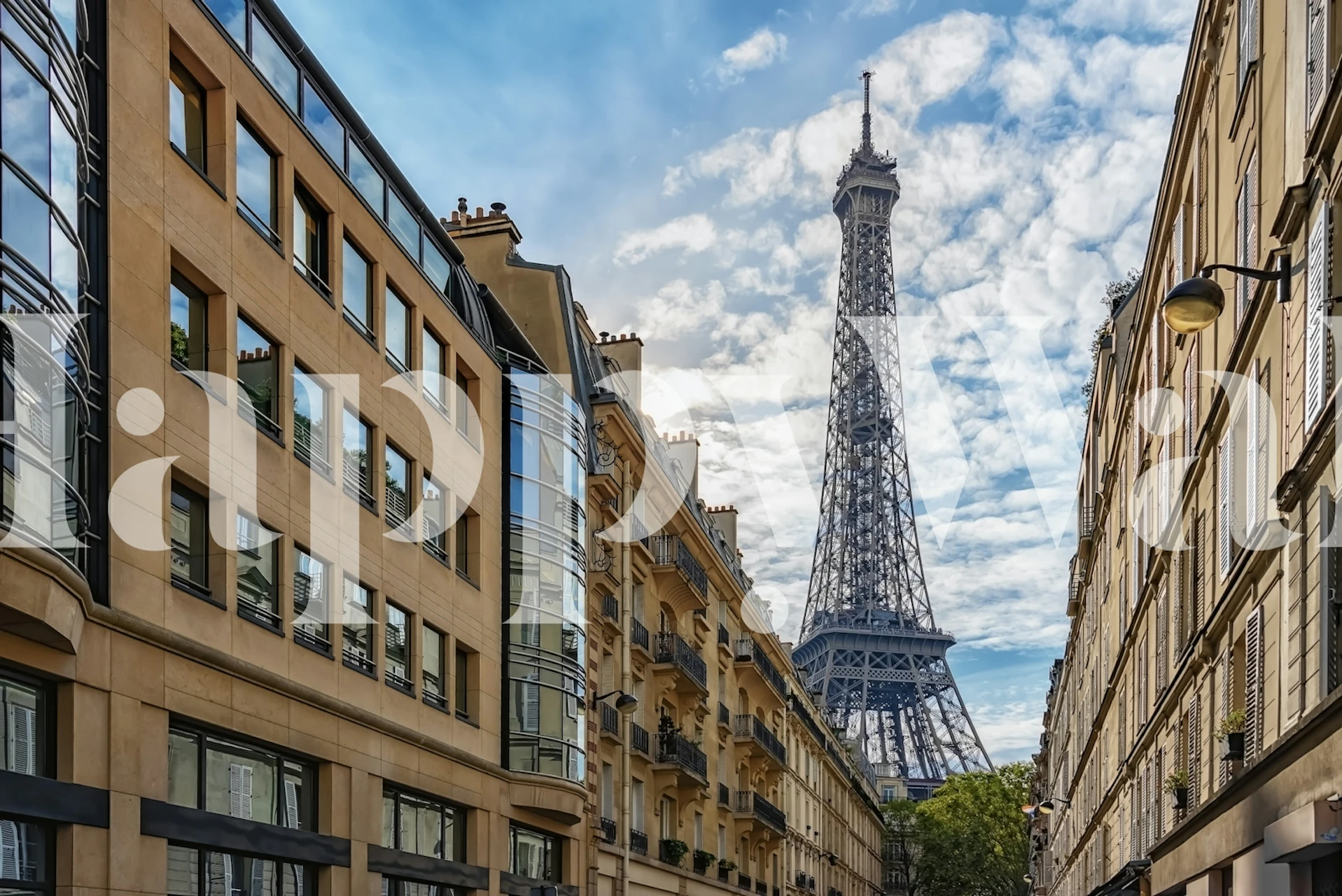 View of Paris wallpaper featuring the Eiffel Tower