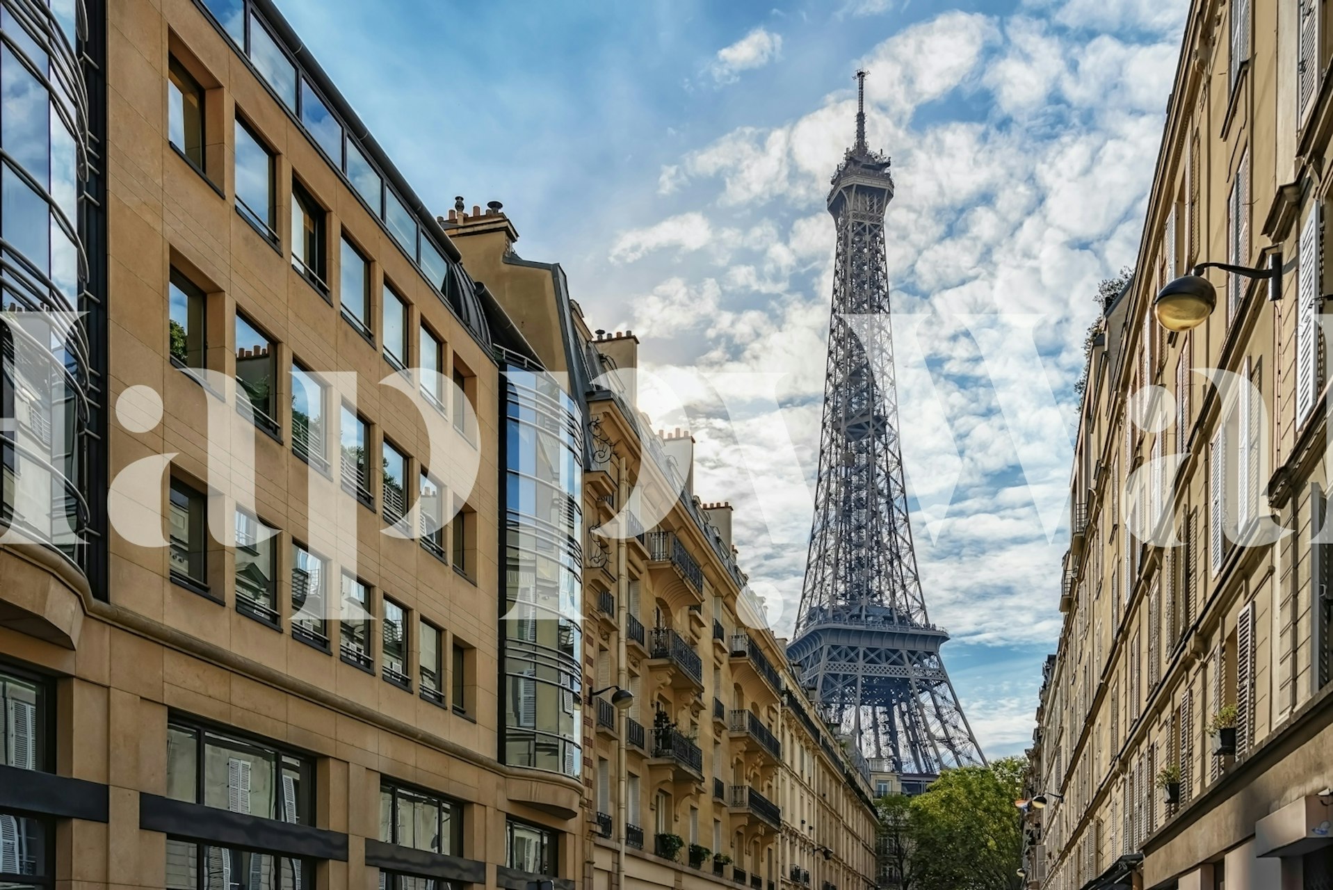 View of Paris wallpaper featuring the Eiffel Tower