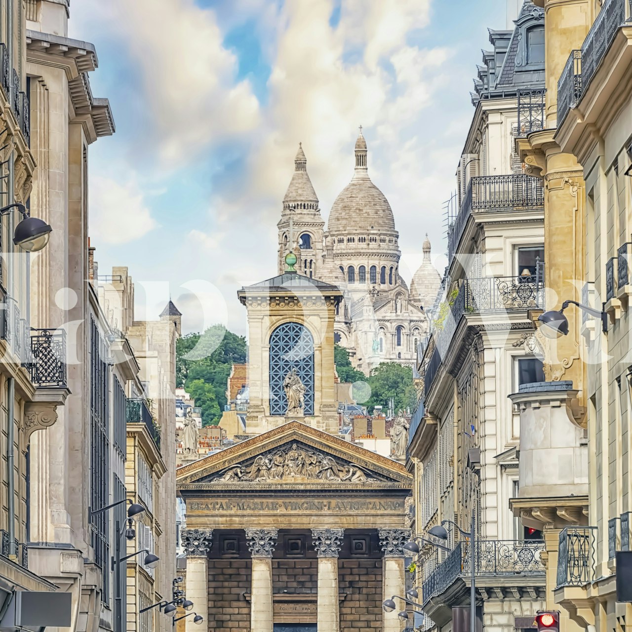 Rue Laffitte wallpaper in a stylish room