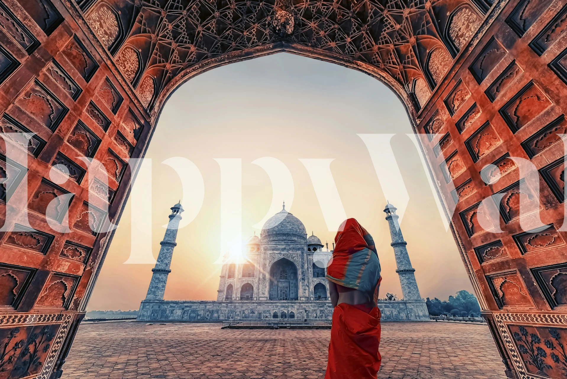 Indian Morning wallpaper featuring the Taj Mahal