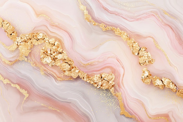 Blush Pink Marble Gold Pattern