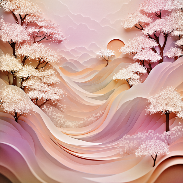 SAKURA GARDEN PAPERWORLD PINK RAINBOW