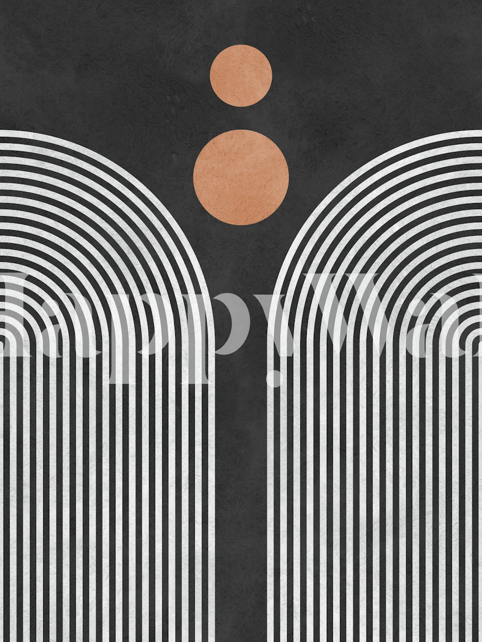 Tapeta z wzorem White lines and circles