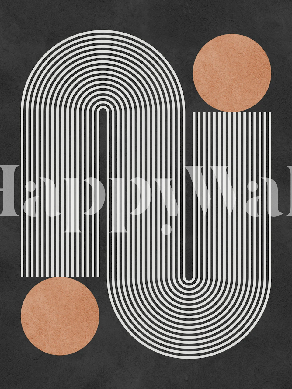 Projekt tapet z białymi liniami i okręgami