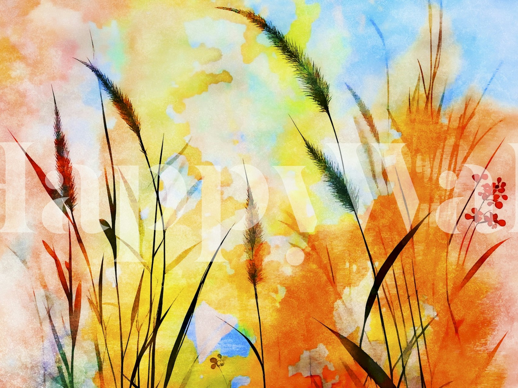 Tapeta Dreamy Summer Meadow v pokoji