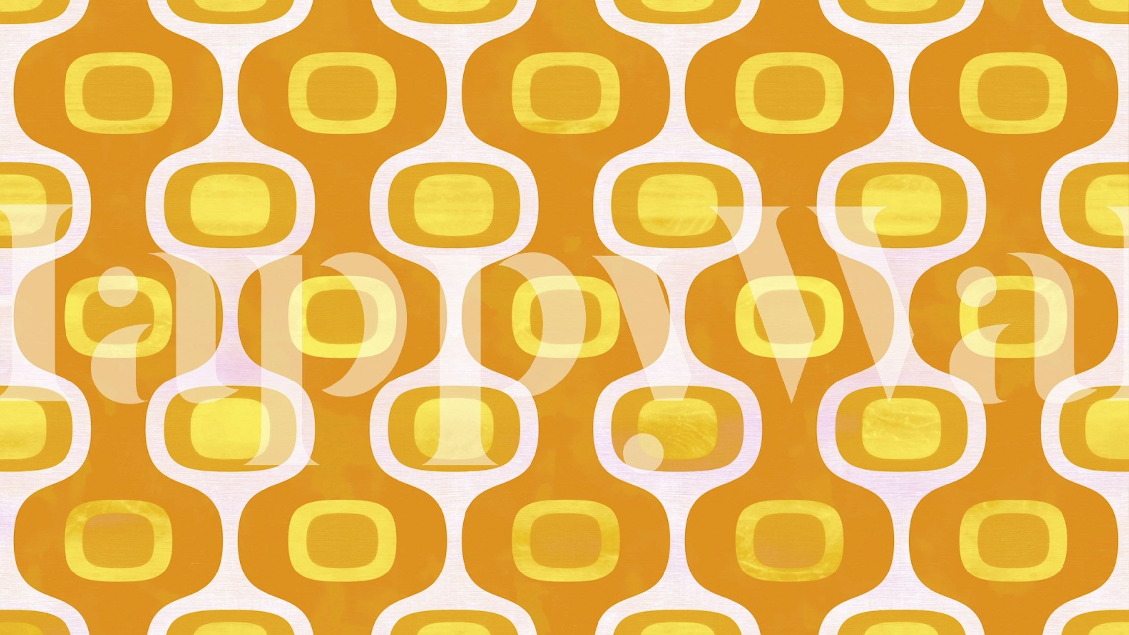 Retro Sunshine wallpaper pattern in a room