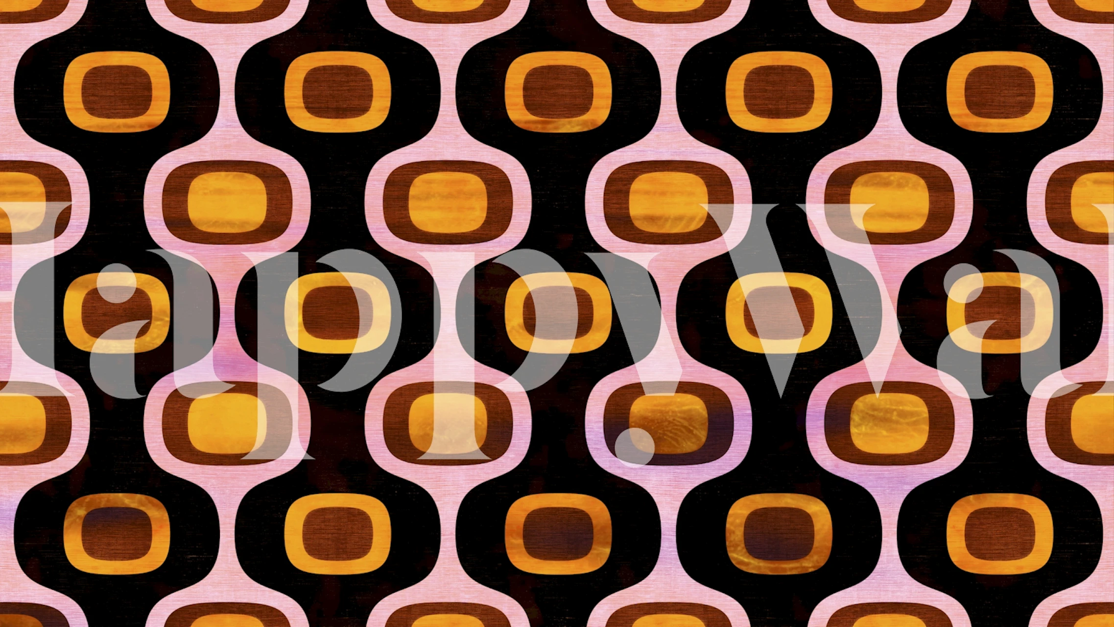 Mid Century Geometry wallpaper in a stylish room