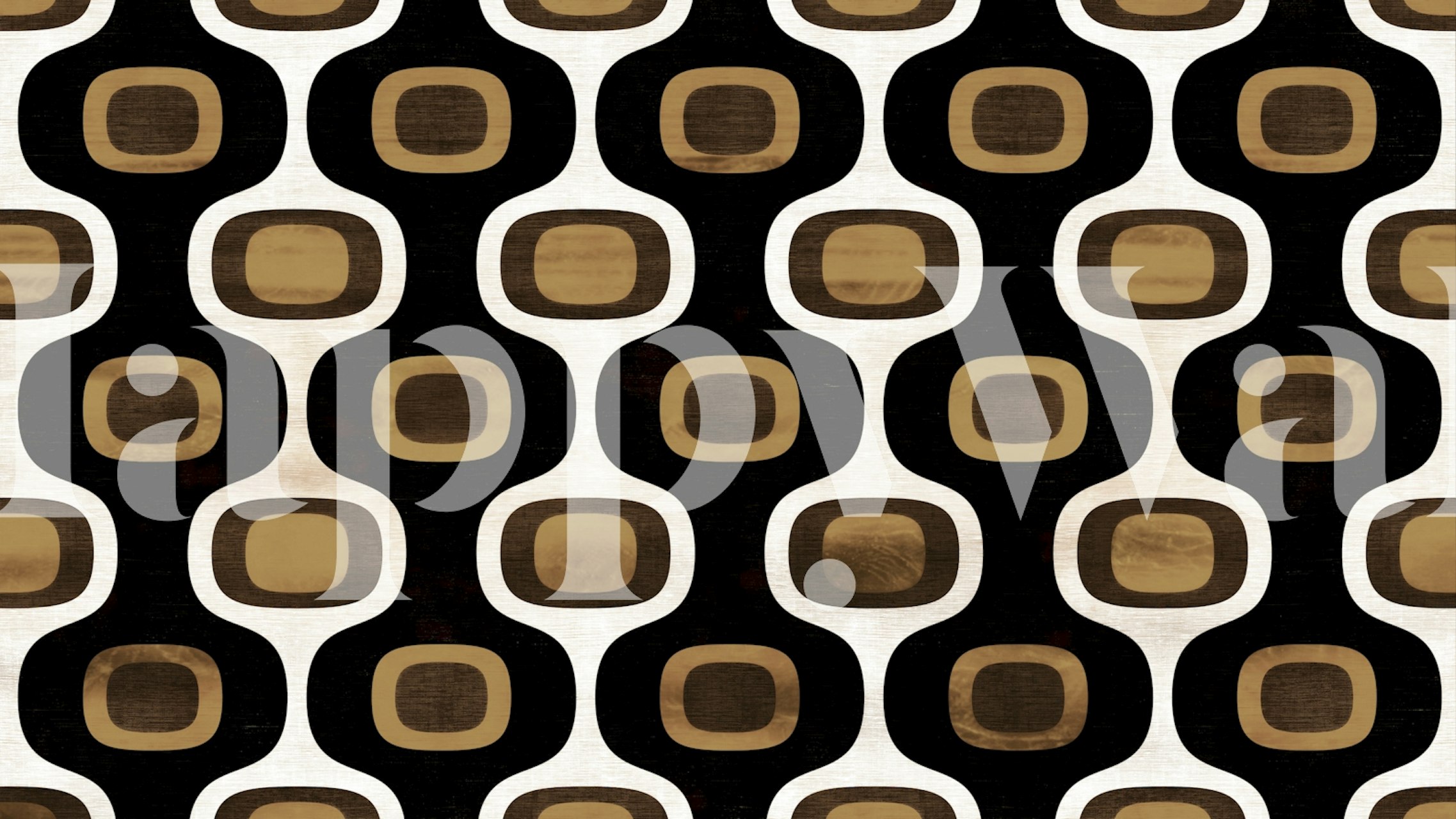 Cozy Seventies Tapete in einem stilvollen Raum