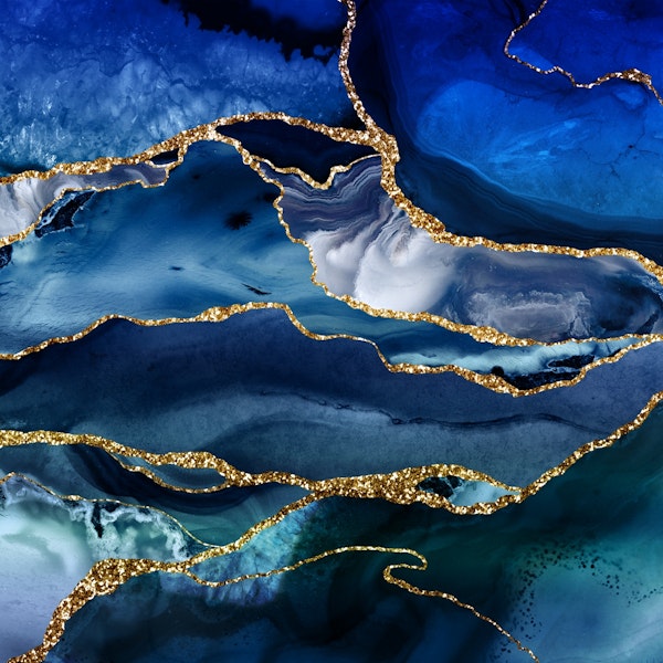 Classic Blue Marble Mosaic