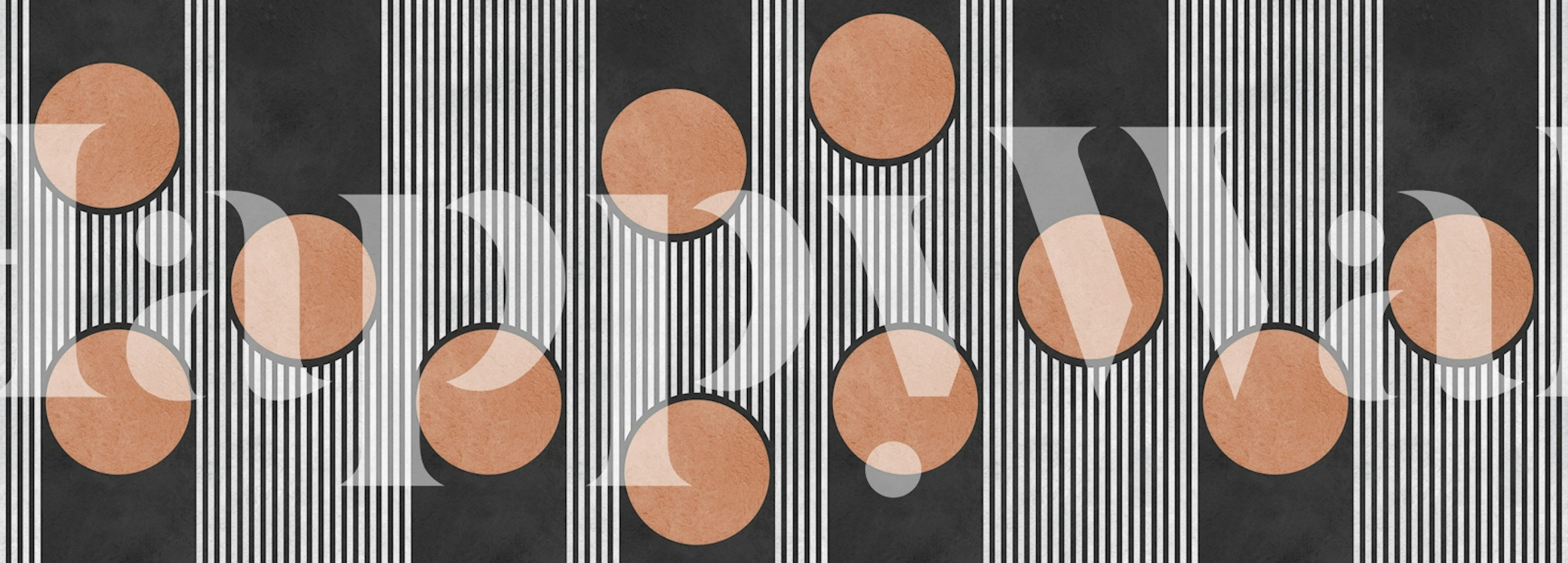 Modern wallpaper with white lines and circles