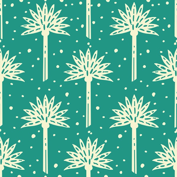 Tropical summer palm trees