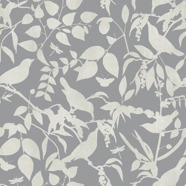 Japandi Bird Serenade Grey Beige