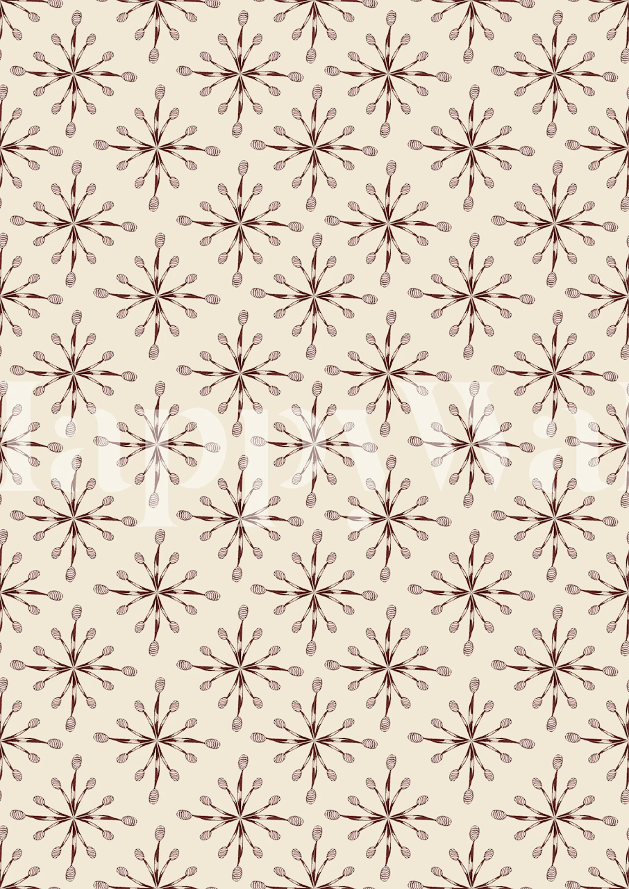 Floral wallpaper design in a room