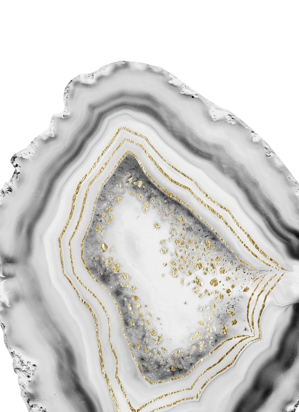 White Agate Gold Foil Glam 1