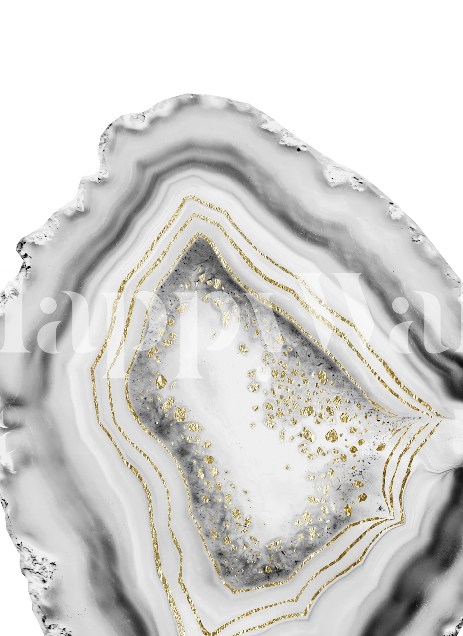 White agate gold foil wallpaper design