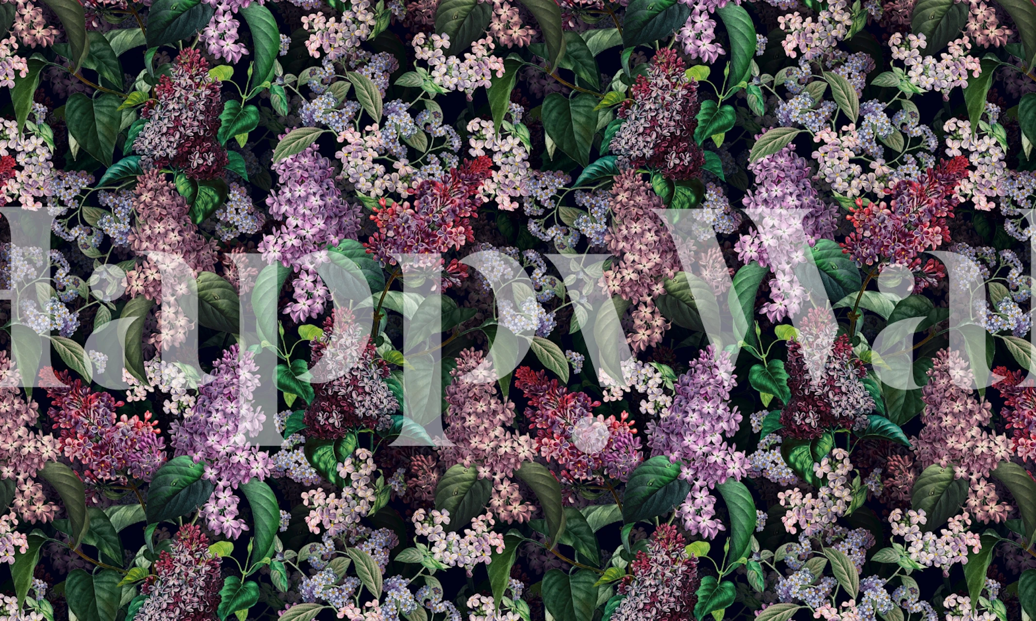 Lilac Garden floral wallpaper design