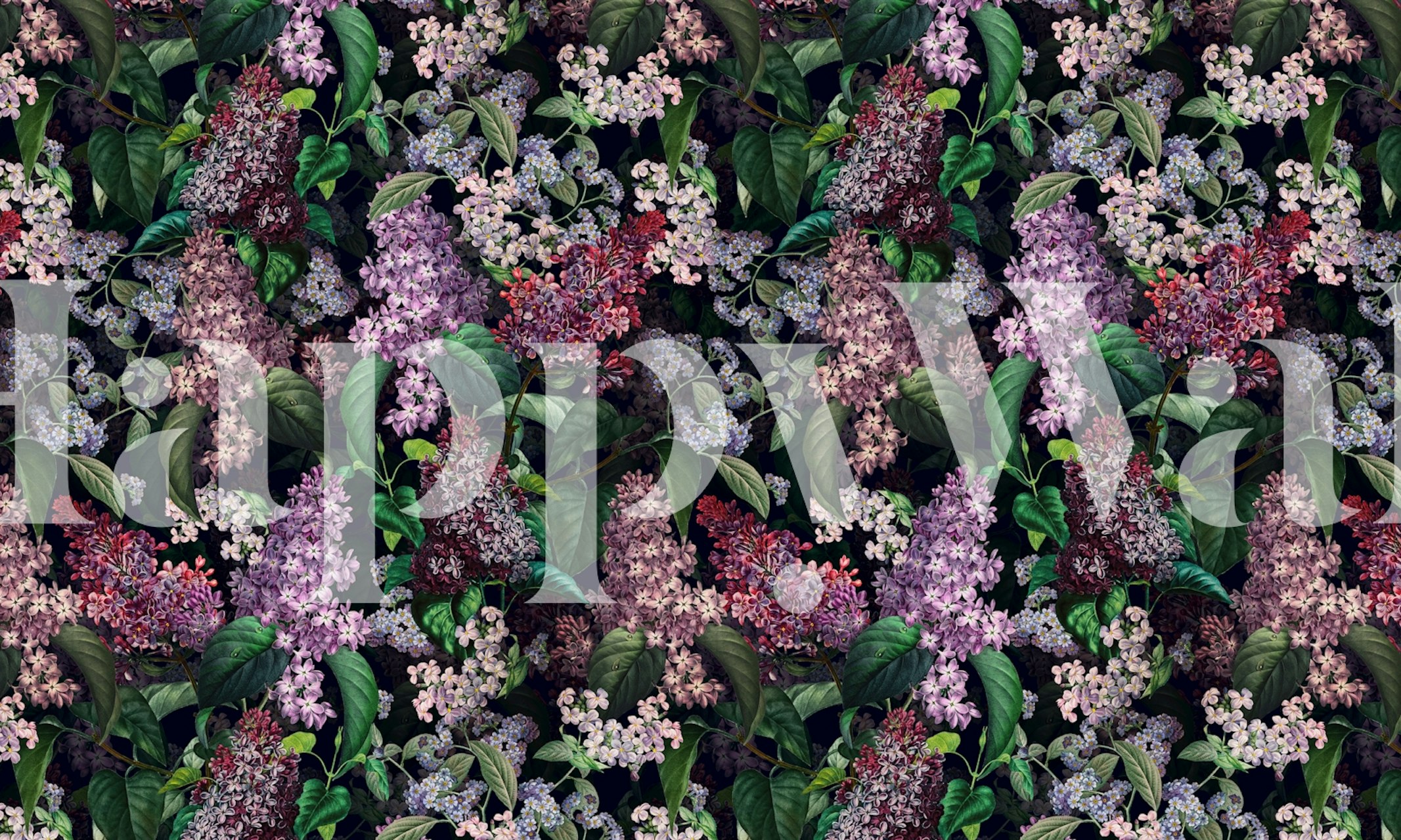 Projekt tapety kwiatowej Lilac Garden