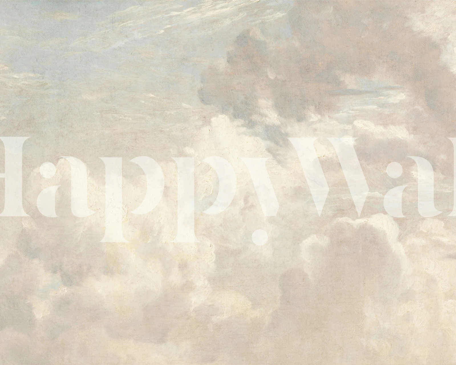 Soft cotton candy clouds in light colors wallpaper