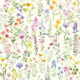 Wildflowers wallpaper on ivory