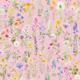 Wildflowers wallpaper on pink