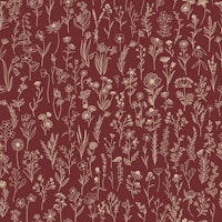 Wildflowers Drawing pattern 3 papel de parede