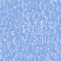 Wildflowers Drawing pattern 7 papel de parede