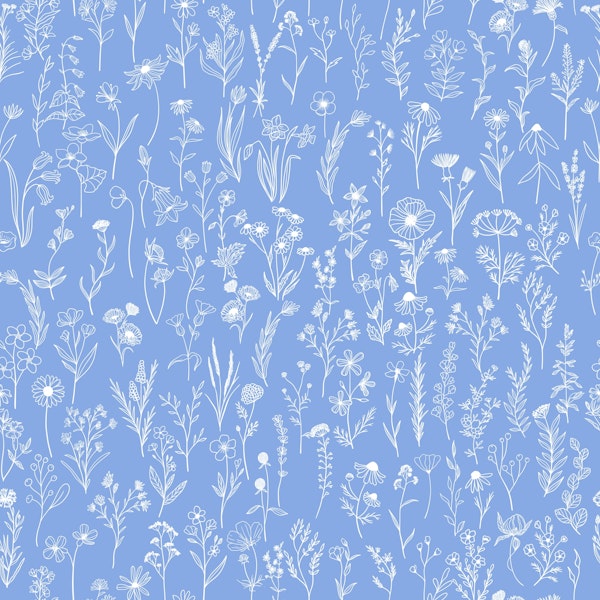 Wildflowers Drawing pattern 7