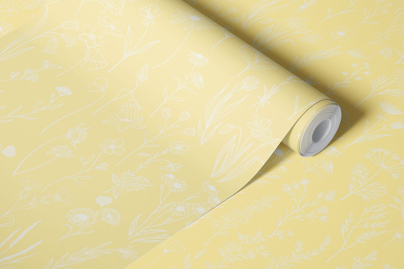 Wildflowers Drawing pattern 10 wallpaper roll