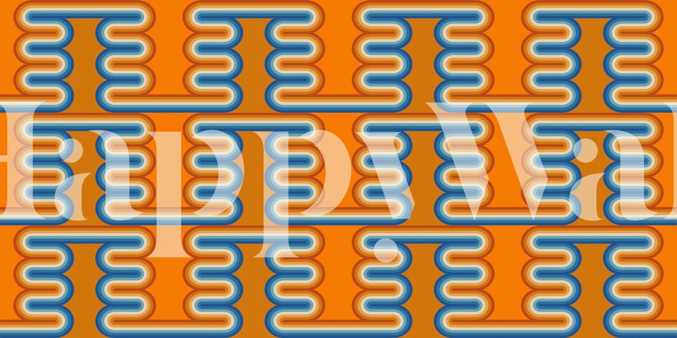 Funky Waves Nostalgia tapet vist i et rom