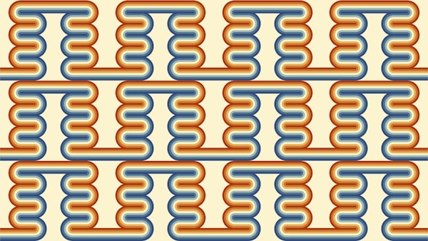 70s Waves Nostalgia Pattern