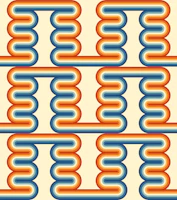 70s Waves Nostalgia Pattern tapet