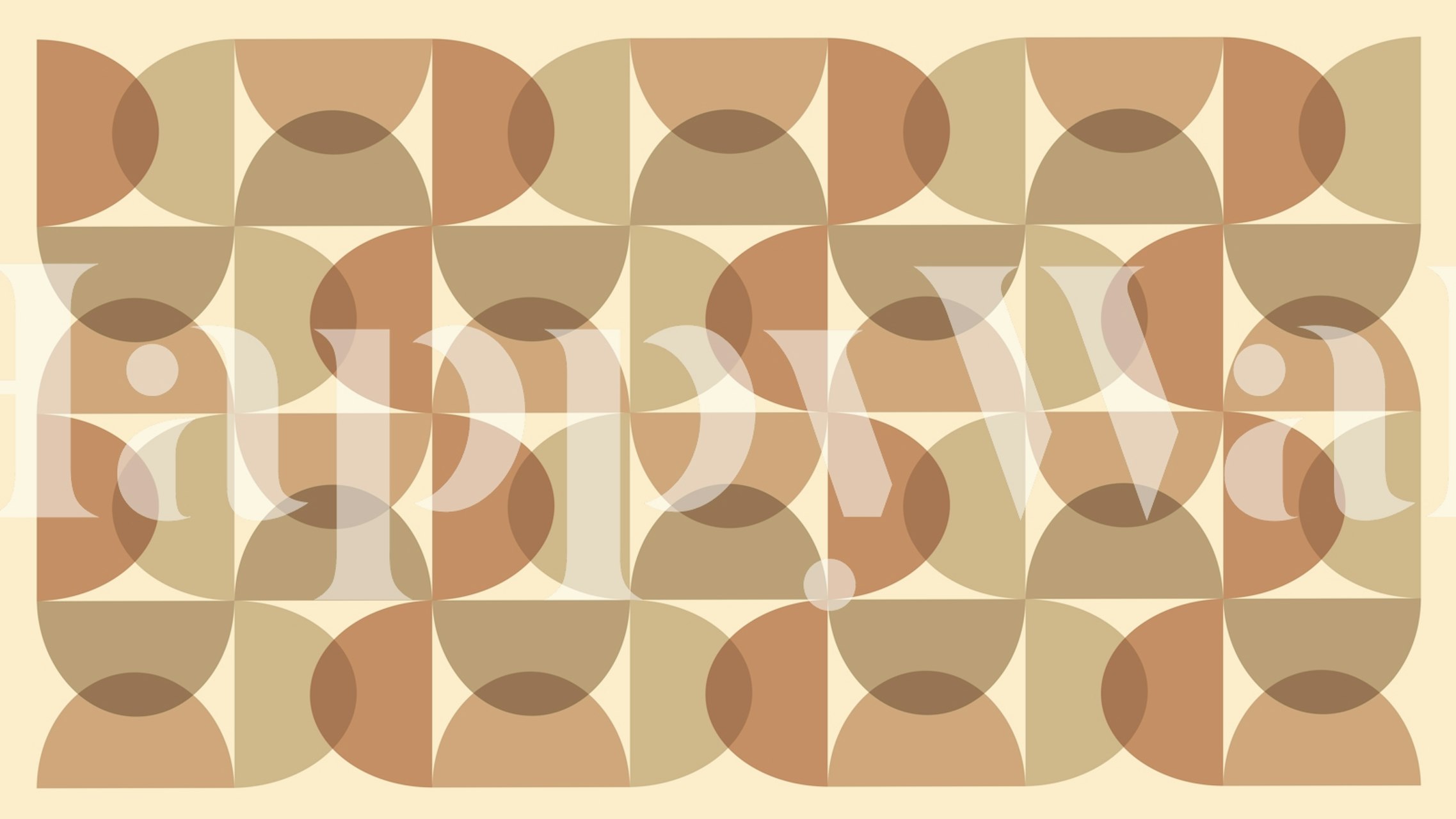 Soft Autumn Shapes Minimalist ταπετσαρία σε ένα δωμάτιο