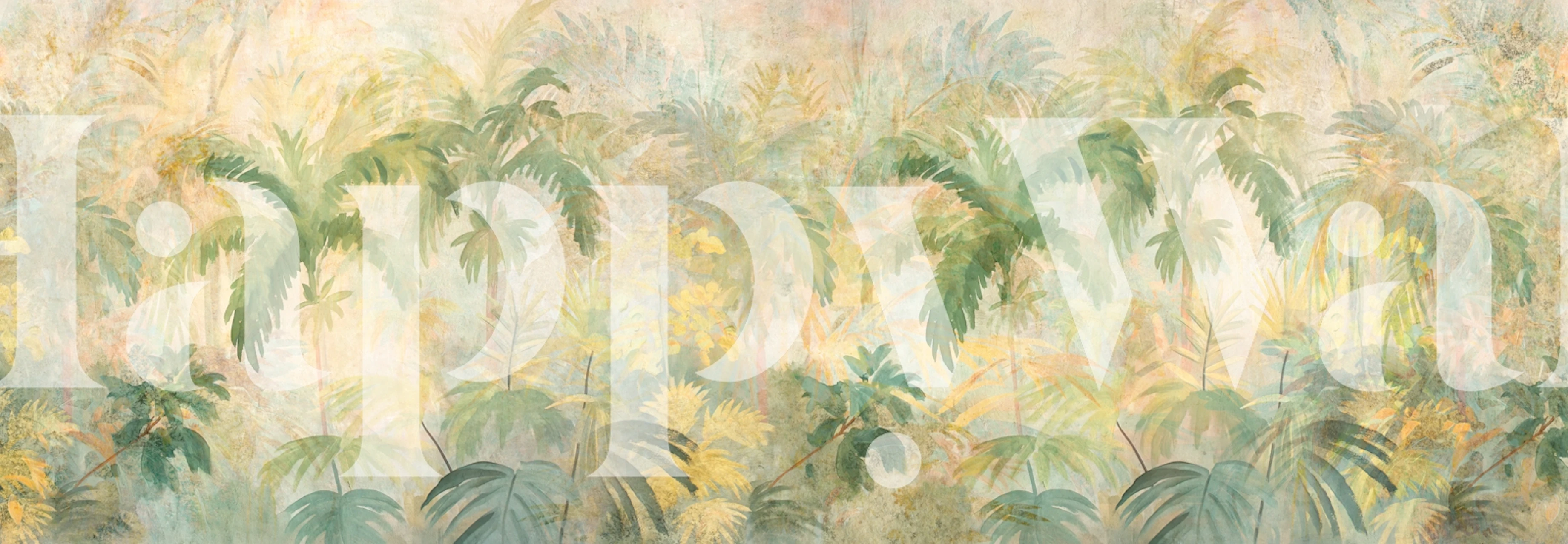 Soft Opal Artistic Palms tapet i ett rum