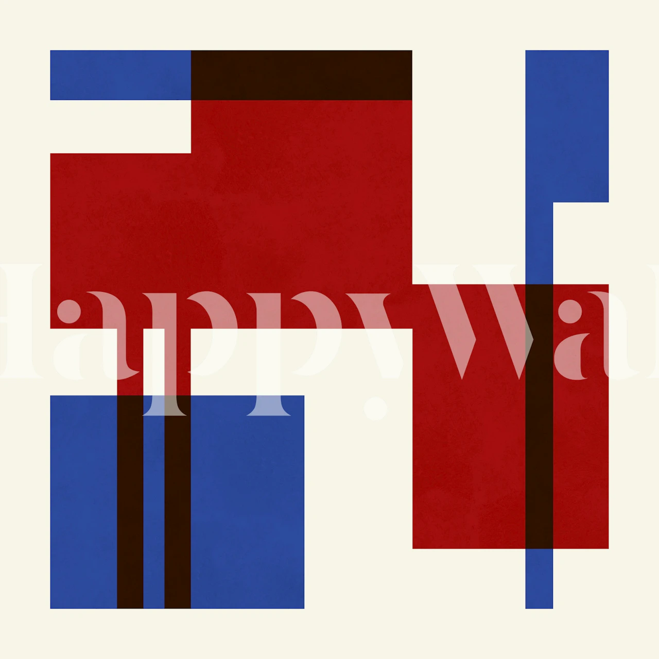 Geometric layers wallpaper in a room