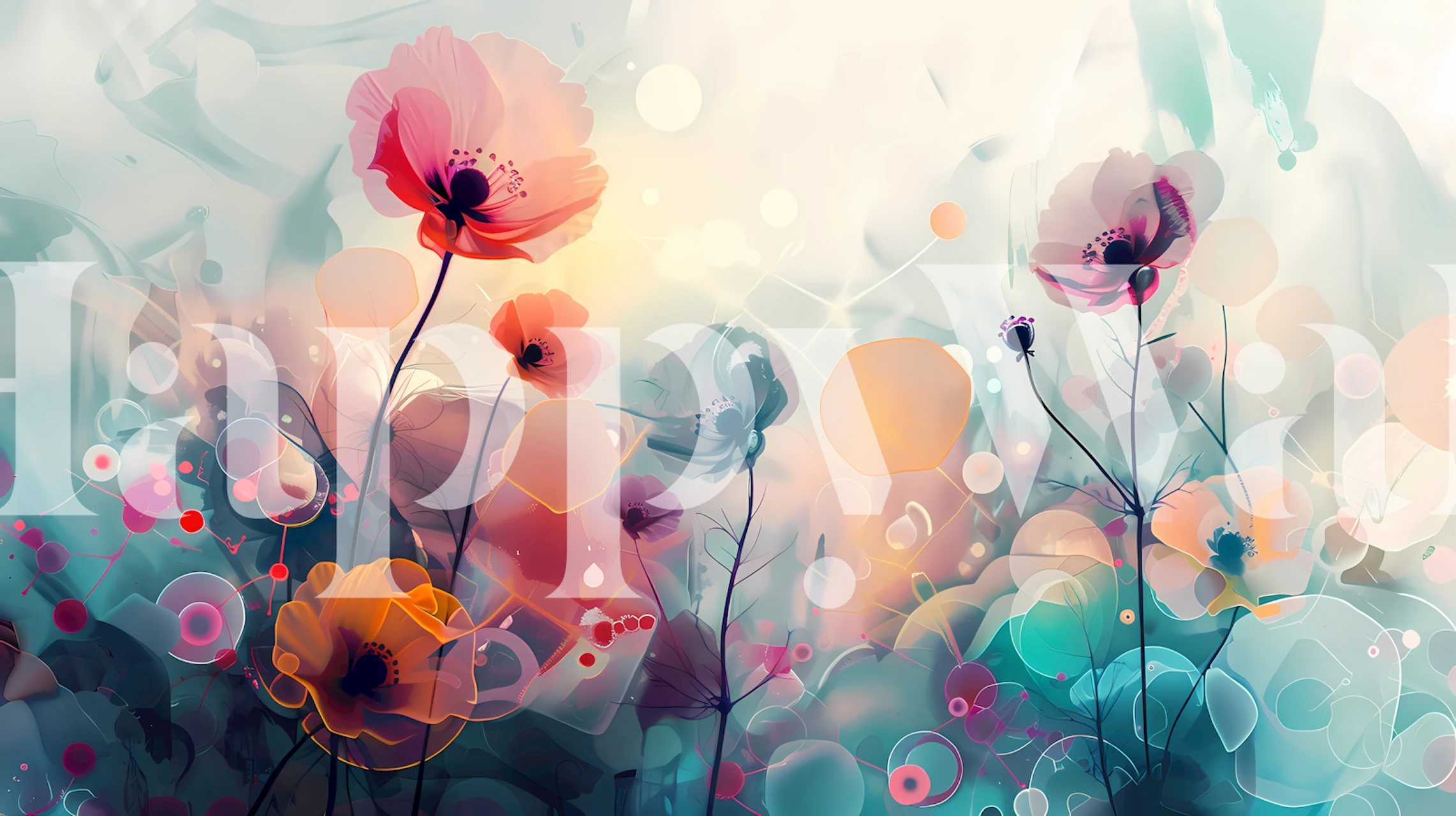 Carta da parati Flowery Garden in una stanza