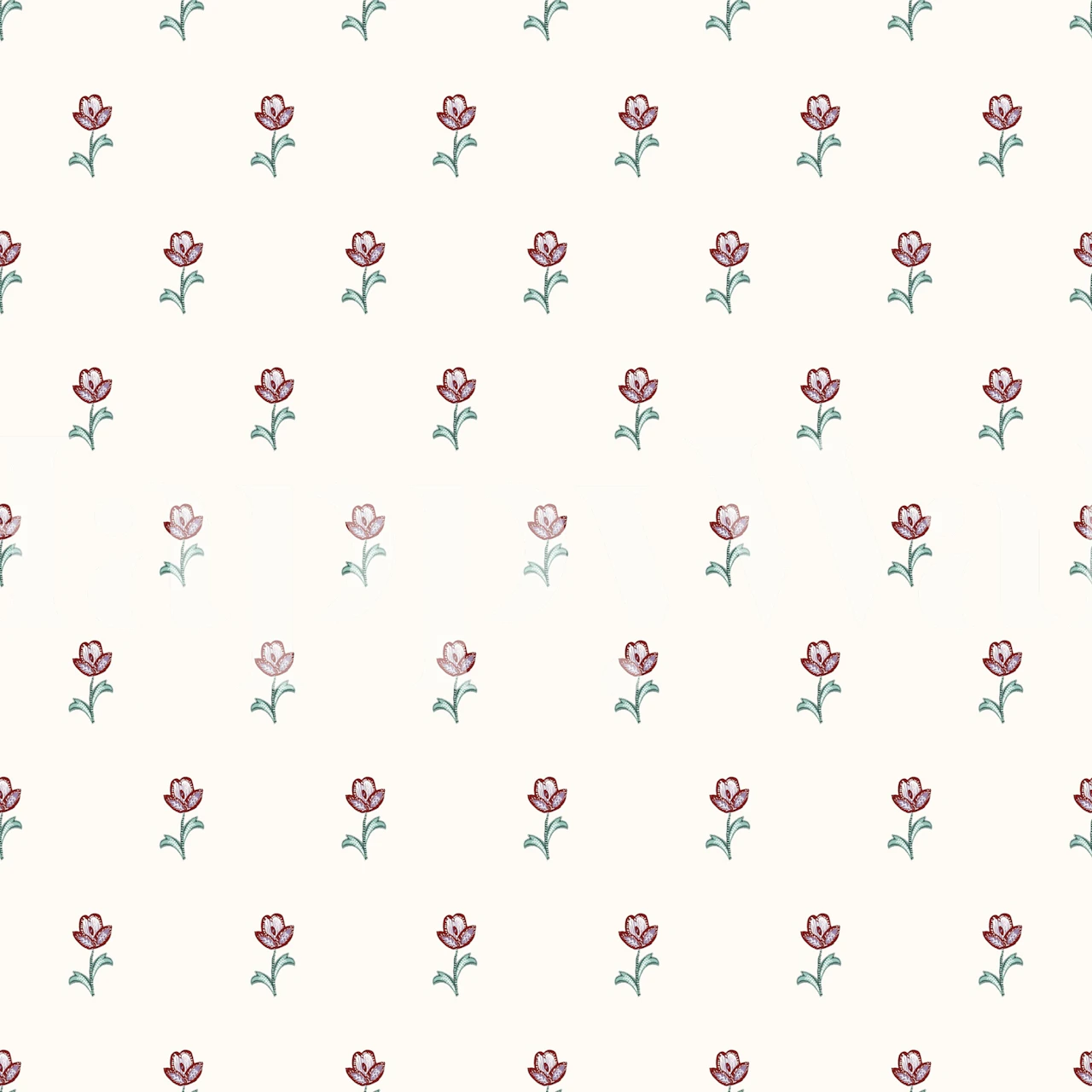 Indigo Chintz - Butti 7 floral wallpaper in a room