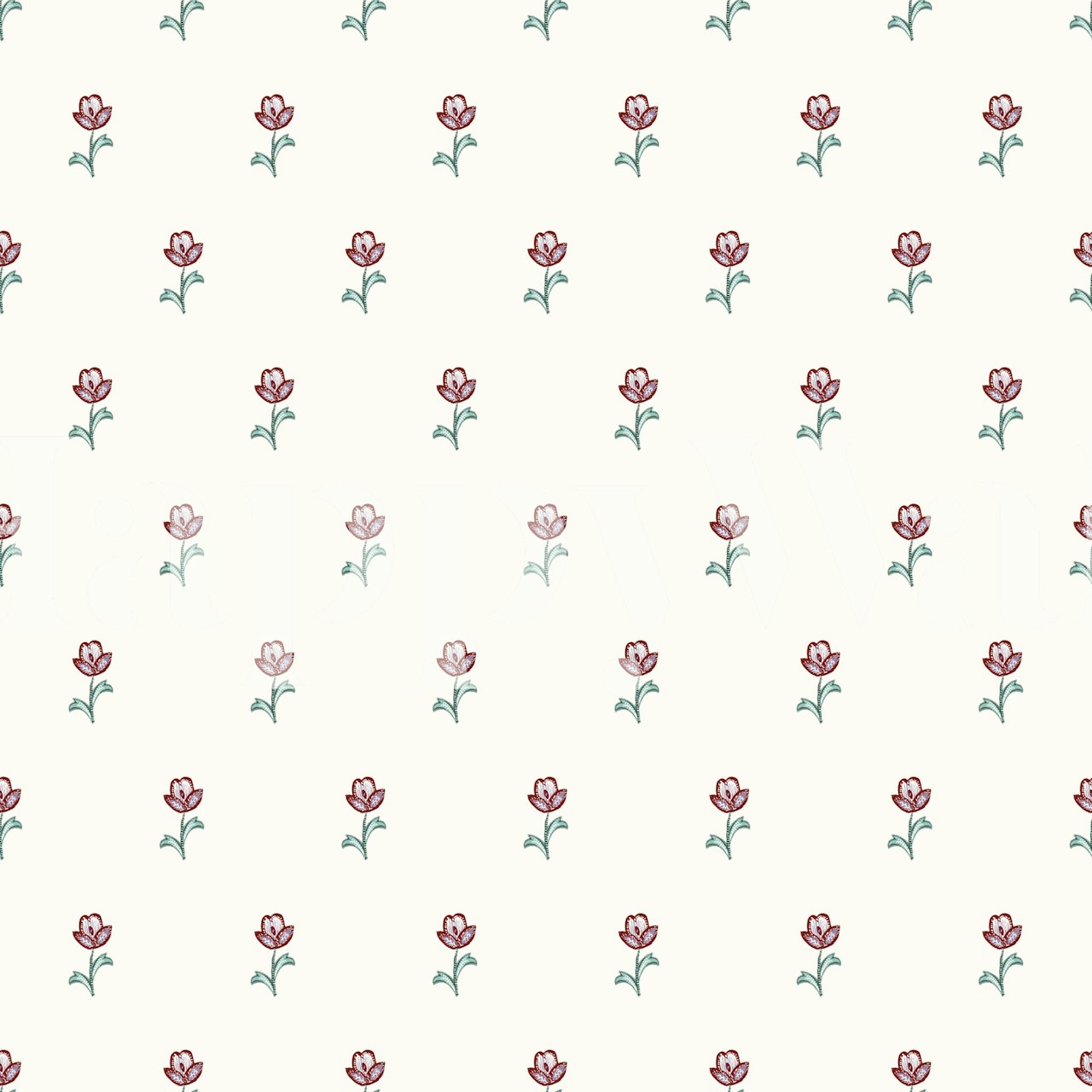 Indigo Chintz - Butti 7 floral wallpaper in a room